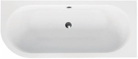 Besco Avita vékony sarokkád 150x75 cm jobboldali fehér #WAV-150-NPS