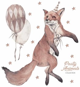 Gario Falmatrica gyerekeknek Party animals - róka és léggömbök