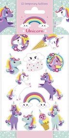 Unikornis Rainbow tetkó 12 db-os