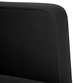 fekete bársony loveseat kanapé 111 cm