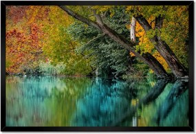 Poszterek keretben 60x40 Őszi táj Folyó
