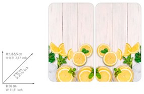 Edzett üveg tűzhely fedőlap szett 2 db-os 52x30 cm Lemons – Wenko