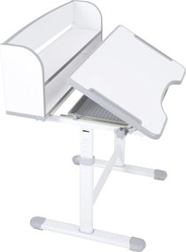 Növekvő íróasztal és szék, szürke/fehér, set ZION