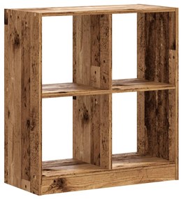 antik fa színű szerelt fa könyvespolc 68,5 x 32 x 75 cm