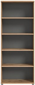 Mason könyvespolc nox tölgy - bazaltszürke 80 cm