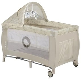 Lionelo - SVEN PLUS utazóágy, bézs színű