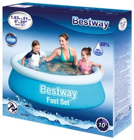 Bestway Fast Set kék kerek felfújható medence 183 x 51 cm