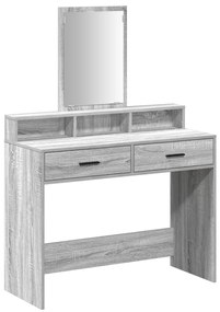 Öltöztetőasztal Fiókokkal Szürke Sonoma 100x41x140 cm