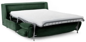 Zöld kordbársony kinyitható kanapé 184 cm Isadora – Bobochic Paris