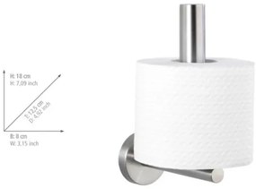WENKO 19613100 - WC-papír tartó BOSIO MATT 8x18 cm rozsdamentes acél/ezüst