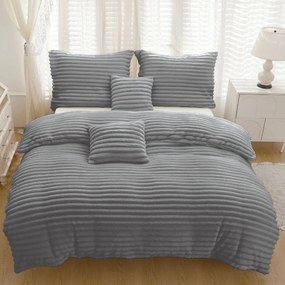 Mikroplüss ágyneműhuzat Homa TRAIL GREY 3 részes 140x200 cm