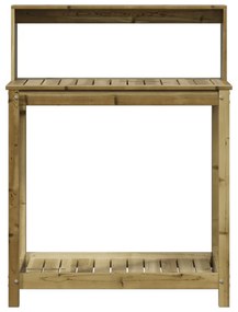 impregnált fenyőfa ültetőasztal polcokkal 82,5 x 50 x 109,5 cm