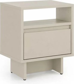 Zolia éjjeliszekrény 40 cm fiókkal, lábazattal - kasmír