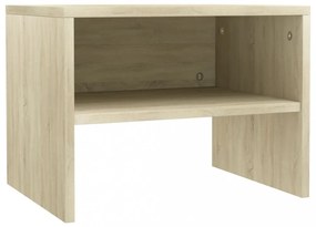 2 db sonoma tölgy színű szerelt fa éjjeliszekrény 40x30x30 cm