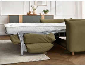 Zöld kinyitható kanapé 214 cm Ernest – Bobochic Paris