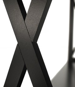 Konzolasztal, fekete, APOLOS