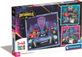 Batman Batwheels 3x48 db-os puzzle Clementoni