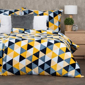 4Home Scandi triangle mikroflanel ágyneműhuzat, 140 x 220 cm, 70 x 90 cm