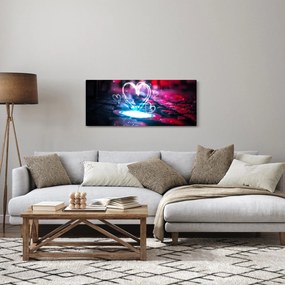 Ragyogó szív képe (120x50 cm)