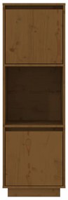 mézbarna tömör fenyőfa magasszekrény 38x35x117 cm