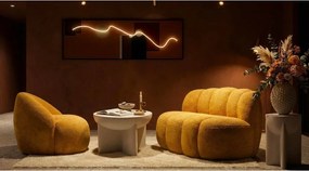 Mustársárga buklé kanapé 145 cm Ball – Mauro Ferretti