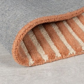 Terrakotta színű kézi szövésű gyapjú szőnyeg 200x290 cm Lozenge Terracotta – Flair Rugs