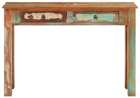 tömör újrahasznosított fa tálalóasztal 110 x 30 x 75 cm