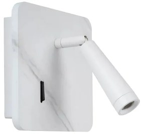 Lucide 77282/03/31 - LED Fali spotlámpa OREGON LED/4W/230V USB fehér