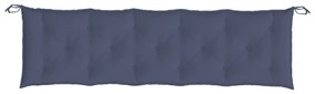 2 db tengerészkék oxford szövet kerti padpárna 180 x 50 x 7 cm