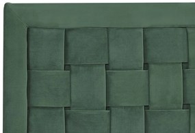 Franciaágy 140 cm LIMO (poliészter) (sötétzöld) (ágyráccsal). 1022886