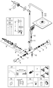 GROHE 26652000 - Zuhanyrendszer RAINSHOWER SMARTACTIVE 310 450 mm fényes króm