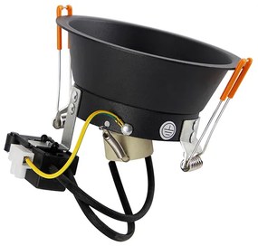 6 darabos modern süllyesztett spotlámpa készlet fekete AR70 - Dept