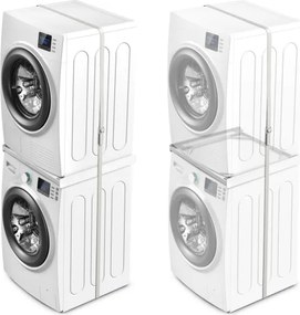 Meliconi 656115 - 70 cm-es mosógép és szárítógép összekötő elem, fehér