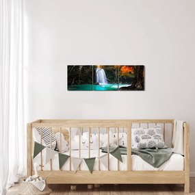 Kép - Smaragd lagúna (órával) (90x30 cm)