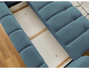 Kék kinyitható-tárolóhelyes kanapé 251 cm Fuji – Bobochic Paris