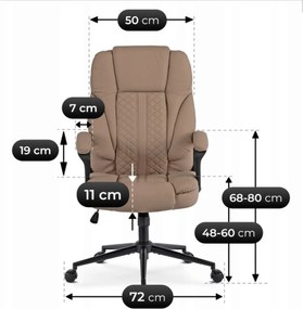 Forgószék bézs színben, műbőr kárpittal. PHONIX