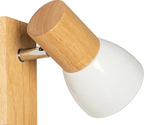 Rusztikus fali lámpa fa fehér állítható - Thorin