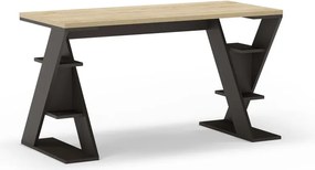 Íróasztal tölgyfa dekoros asztallappal 60x137 cm Butterfly – Marckeric