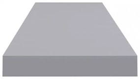 4 db szürke MDF lebegő fali polc 90 x 23,5 x 3,8 cm