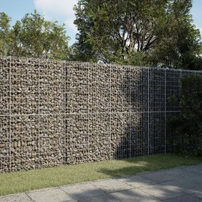 horganyzott vas gabion kosár fedéllel 300 x 50 x 200 cm