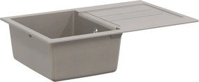 vidaXL Mosogató Szürke 780 x 500 mm 80% Kvarc és 20% Gyanta