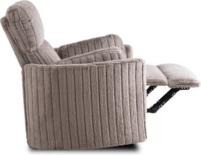 Dönthető fotel szürke plüss szövet, RAUL