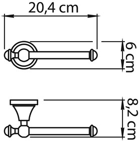 GEDY NV2413 Nevis WC-papír tartó fedél nélkül, krómozott