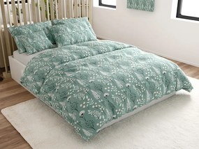 Pamut ágyneműhuzat WILD FLOWERS mentás hotel típusú zsebbel Ágyneműhuzat mérete: 70 x 90 cm | 140 x 200 cm