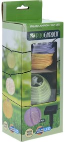 ProGarden napelemes lánc színes LED lámpákkal, 3 m, meleg fehér