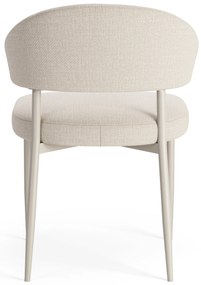 MAZZONI EXPORT IRIS Bézs (Basel 24 szövet)/szürke-bézs váz (cashmere) - MODERN KÁRPITOZOTT SZÉK BOHO STÍLUSÚ NAPPALIBA/ÉTKEZŐBE