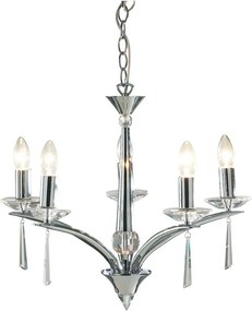 DAR LIGHTING HYP0550 HYPERION Kristály Csillár Csiszolt króm E14 IP20