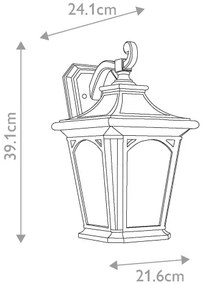Elstead QZ-BEDFORD2-M - Kültéri fali lámpa BEDFORD 1xE27/100W/230V IP44
