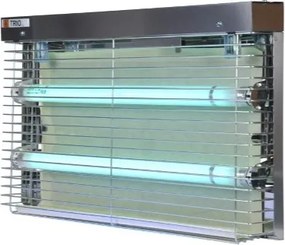 Trio rovarriasztó lámpa 2 db 15W-os fénycsővel 80m2-ig hatótávolság rozsdamentes