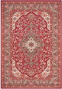 Klasszikus,hagyományos piros krémszínű nappali szőnyeg 200x290cm